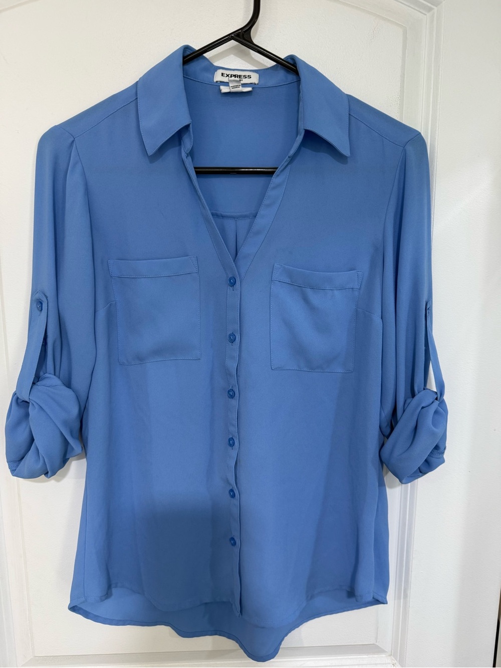 Express Light Blue Portofino Shirt XS